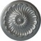 Ekena Millwork Flower Spiral Ceiling Medallion (Fits Canopies up to 2"), Hand-Painted Platinum, 12 1/4"OD x 2 1/4"P CM12FLPLS - alternate 1